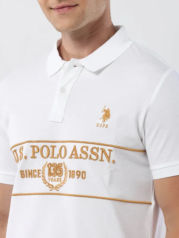 US POLO ASSN brand name cotton t-shirt in white