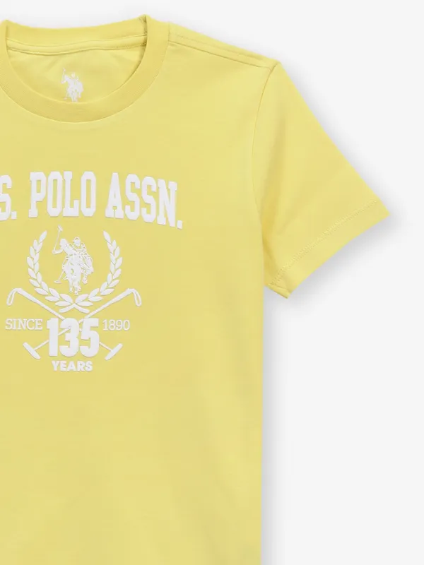 US POLO ASSN lemon yellow cotton t-shirt