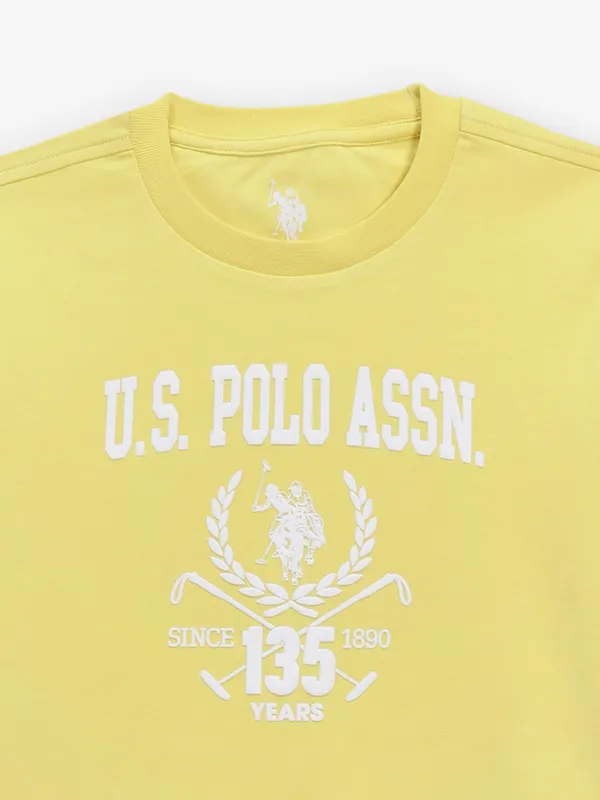 US POLO ASSN lemon yellow cotton t-shirt