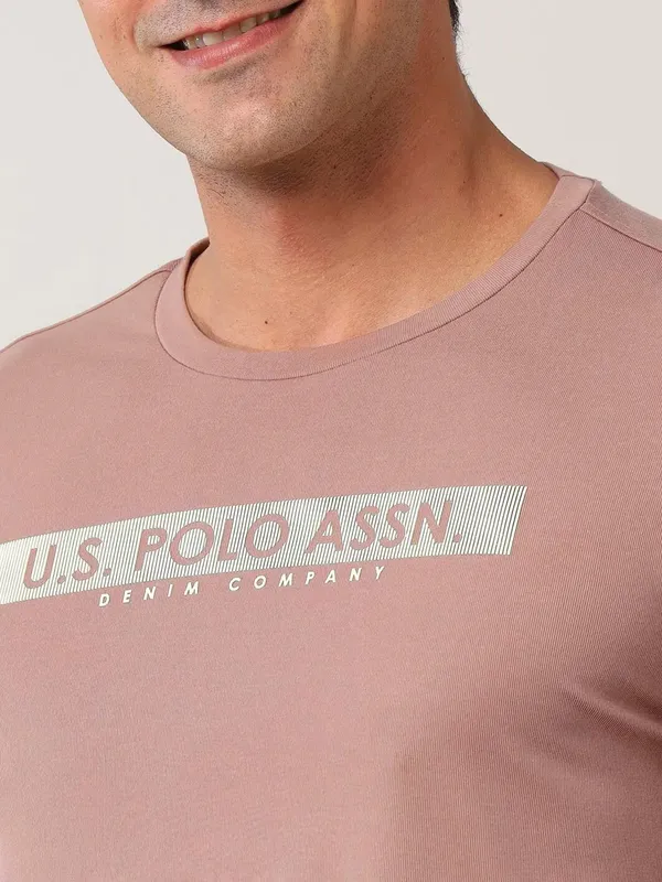 US POLO ASSN light brown cotton shirt