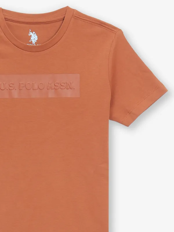 US POLO ASSN light brown cotton t-shirt