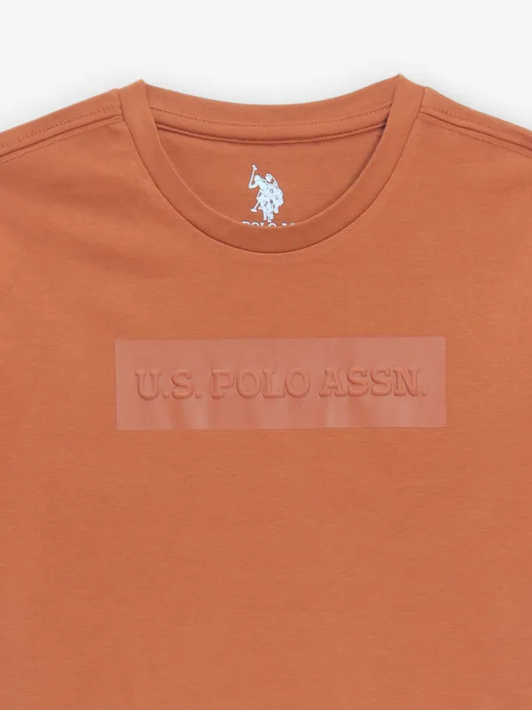 US POLO ASSN light brown cotton t-shirt