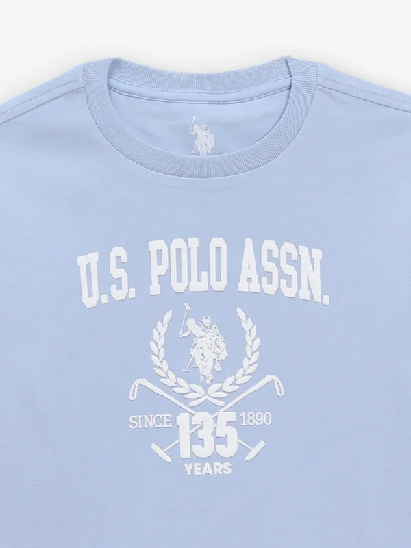US POLO ASSN mint blue brand name t-shirt