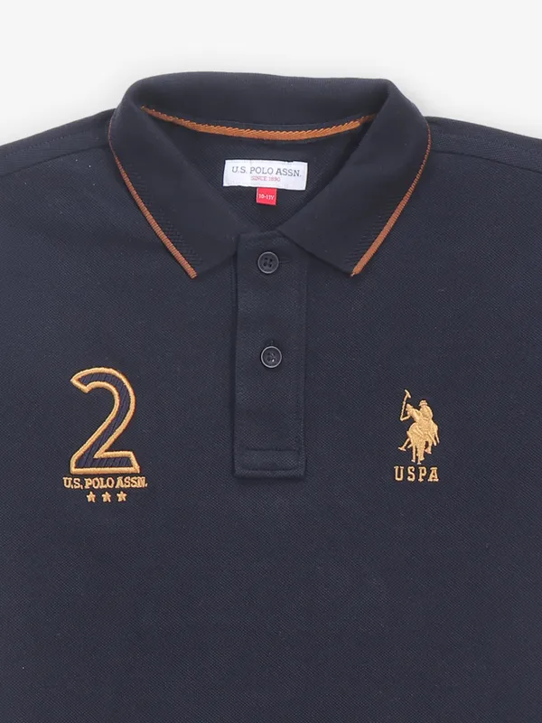 US POLO ASSN navy cotton polo t-shirt