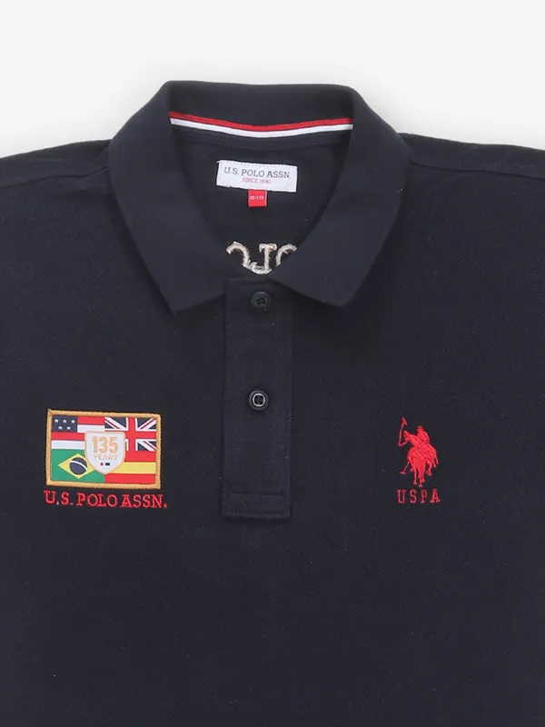 US POLO ASSN navy cotton polo t-shirt for boys