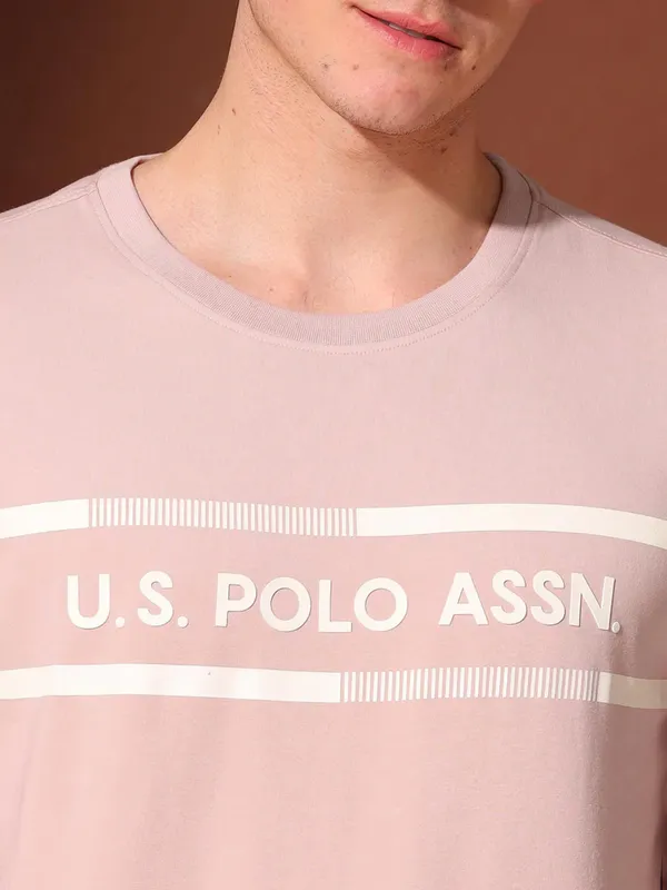 US POLO ASSN peach cotton t-shirt