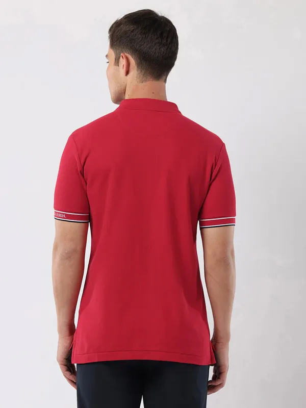 US POLO ASSN plain red cotton t-shirt