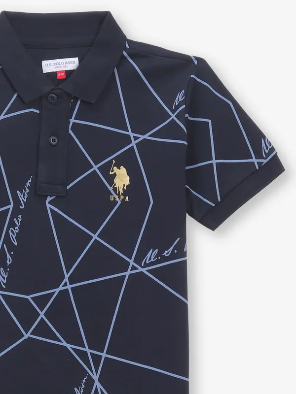 US POLO ASSN printed navy cotton t-shirt