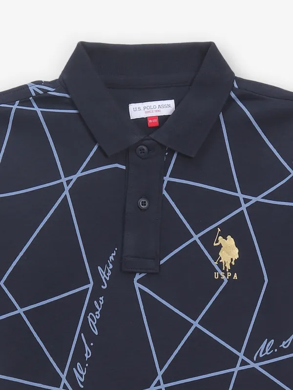US POLO ASSN printed navy cotton t-shirt