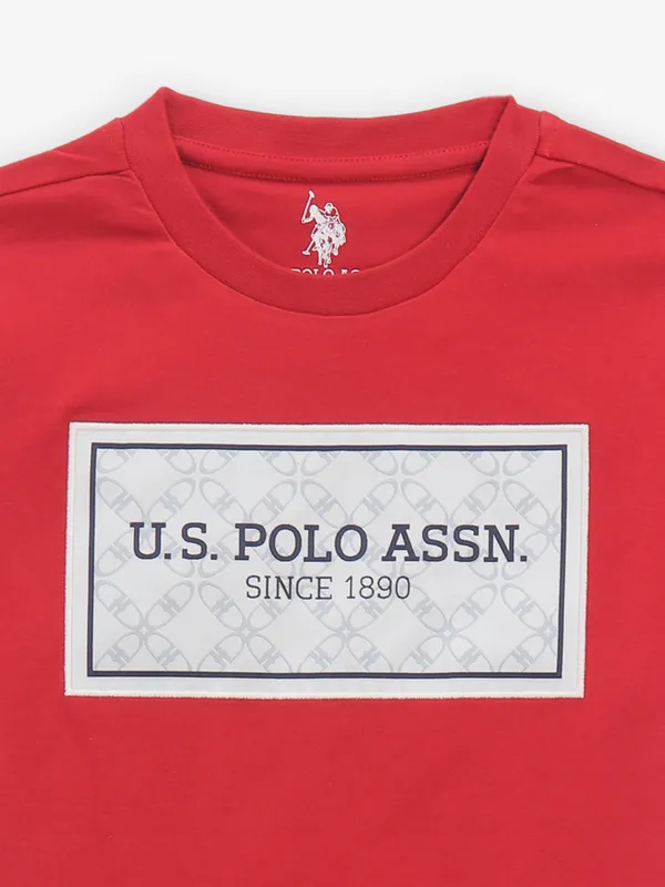 US POLO ASSN red brand name cotton t-shirt