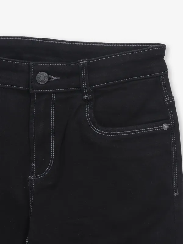 US POLO ASSN solid black denim jeans for men