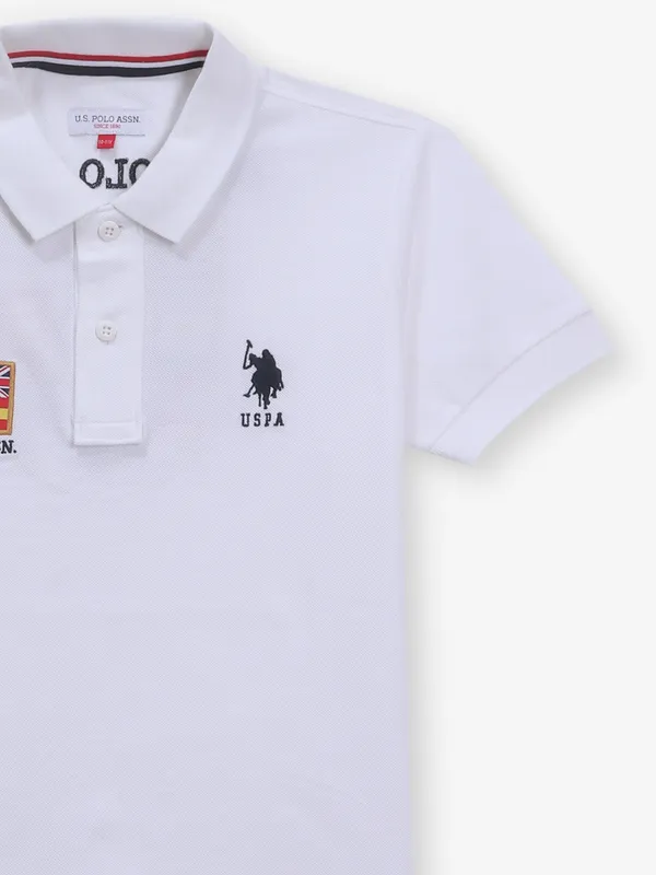 US POLO ASSN white brand name cotton t-shirt
