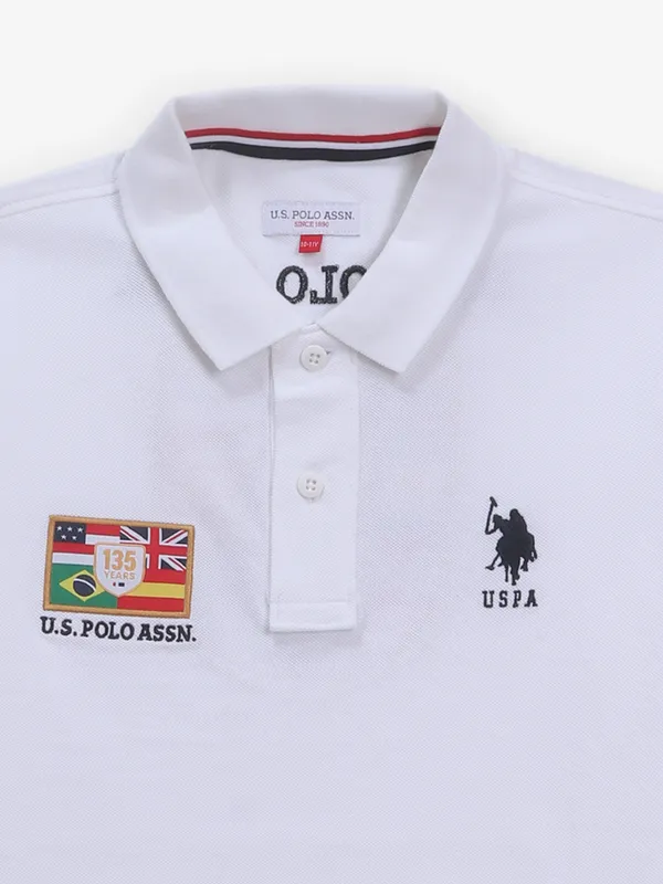 US POLO ASSN white brand name cotton t-shirt