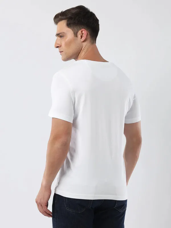 US POLO ASSN white cotton t-shirt in brand name