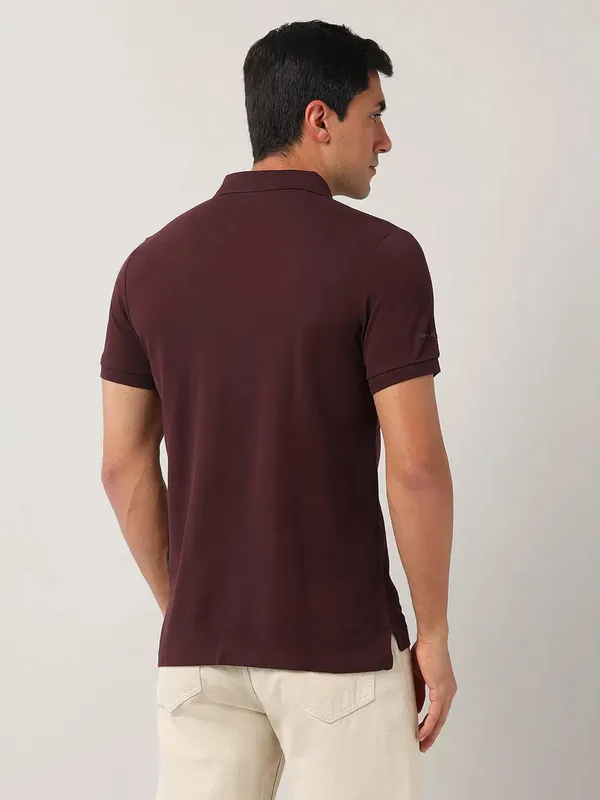 US POLO ASSN wine cotton t-shirt for men