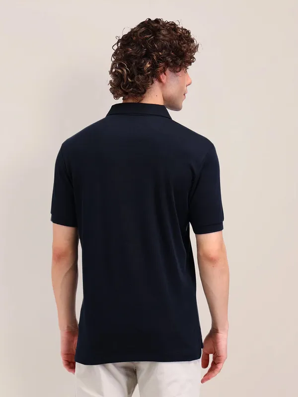 US POLO black logo embroideried polo t-shirt