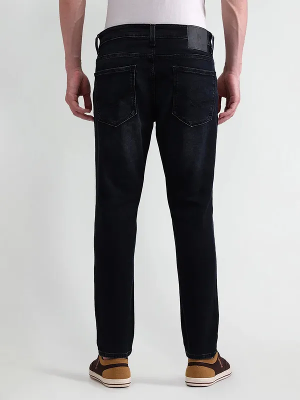 US POLO black slim taper washed denim