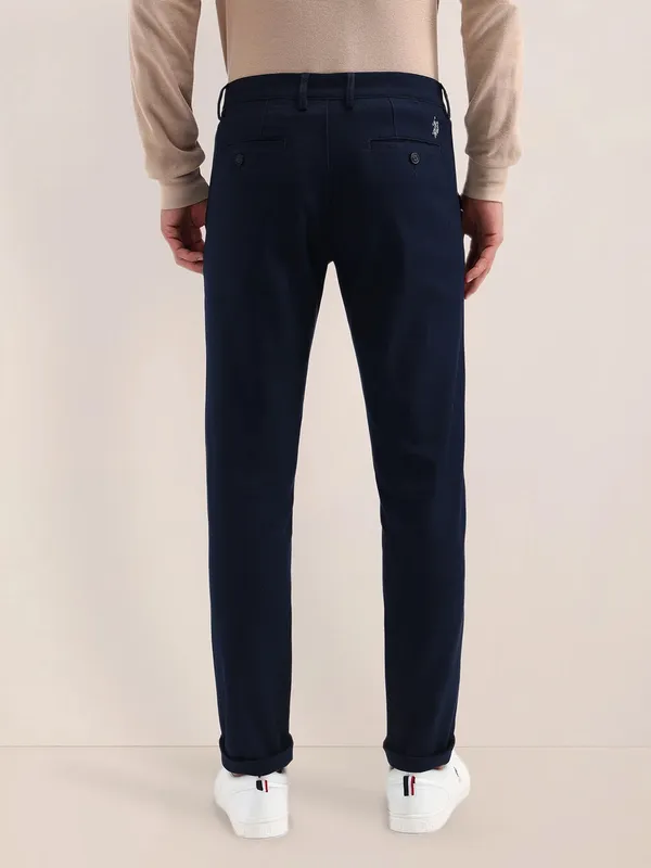 US POLO blue slim fit cotton men trouser