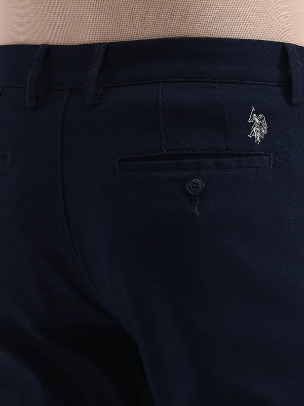 US POLO blue slim fit cotton men trouser