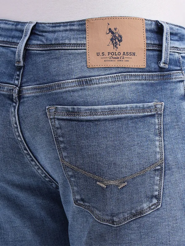 US POLO blue slim taper washed jeans