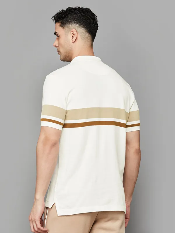 US POLO cotton beige slim fit t-shirt
