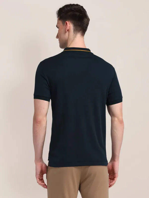 US POLO cotton dark green slim fit t-shirt for men