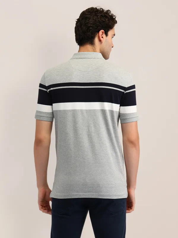 US POLO cotton slim fit grey t-shirt for men