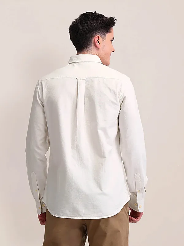 US POLO cotton striped off white shirt for men