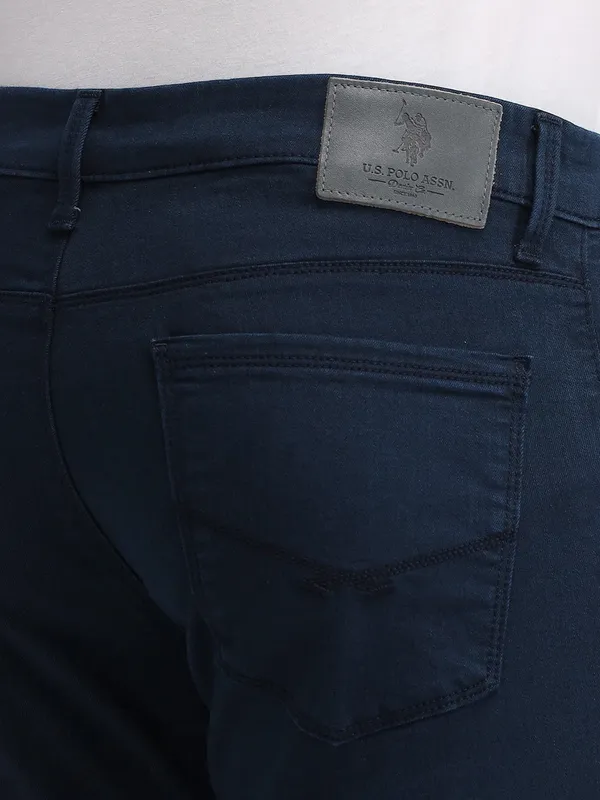 US POLO dark blue slim tapered cotton jeans