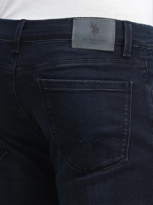US POLO dark blue washed slim taper jeans