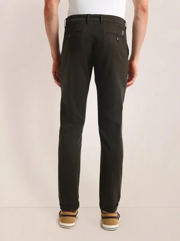 US POLO dark brown trouser cotton
