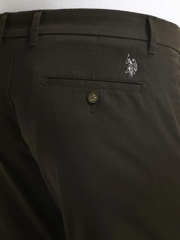 US POLO dark brown trouser cotton
