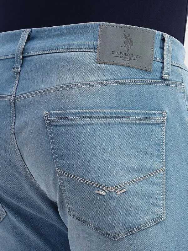 US POLO denim light blue washed men jeans