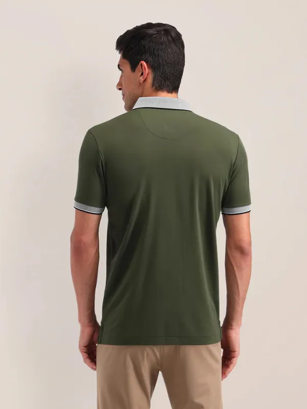 US POLO forest green slim fit cotton t-shirt for men
