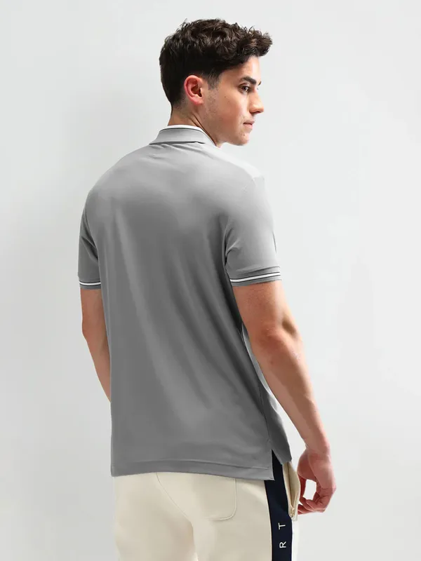 US POLO grey cotton slim fit t-shirt for men