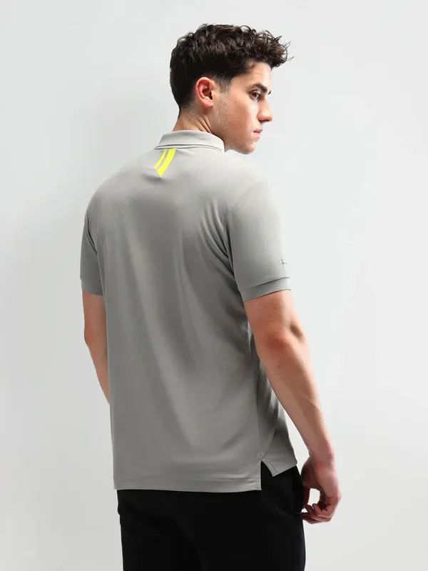 US POLO grey slim fit t-shirt in cotton