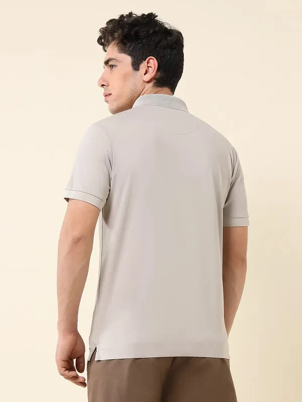 US POLO light grey plain polo t-shirt for men