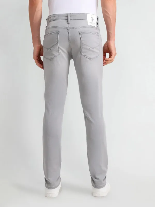 US POLO light grey skinny fit cotton jeans