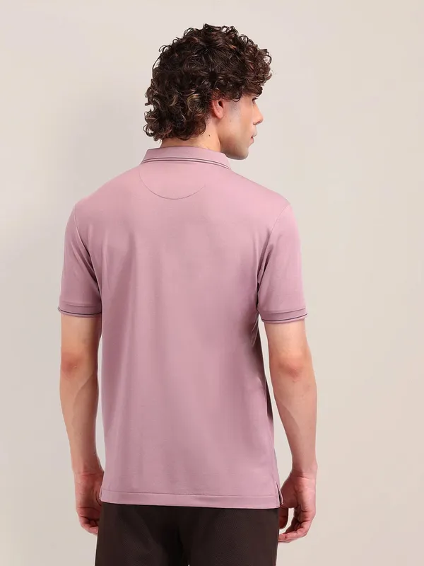 US POLO light pink plain polo t-shirt