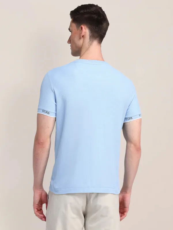 US POLO men light blue cotton t-shirt