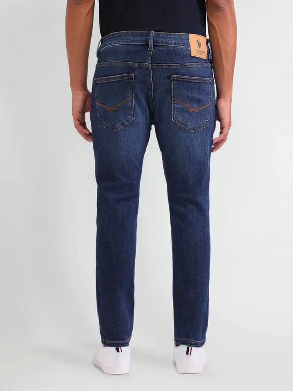 US POLO men slim fit washed blue denim jeans