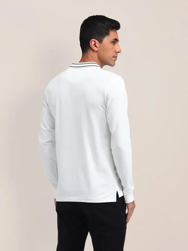US POLO men white cotton slim fit t-shirt