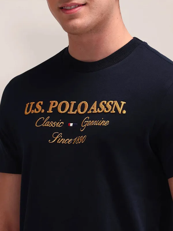 US POLO navy cotton t-shirt with logo