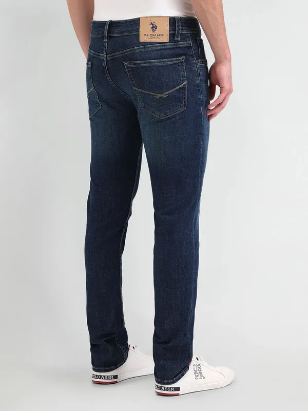 US POLO navy denim washed jeans for men