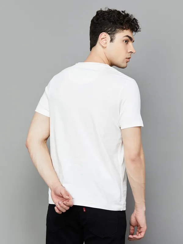 US POLO off white cotton t-shirt for men