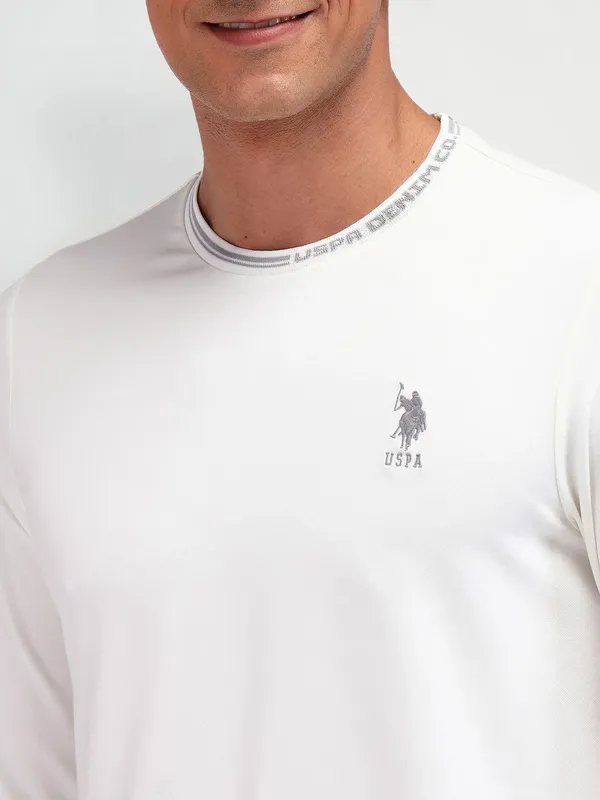 US POLO plain cotton white t-shirt for men