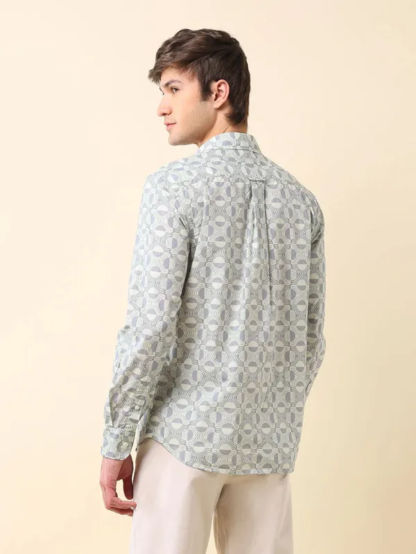 US POLO printed off white shirt