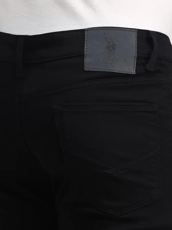 US POLO skinny fit black cotton jeans