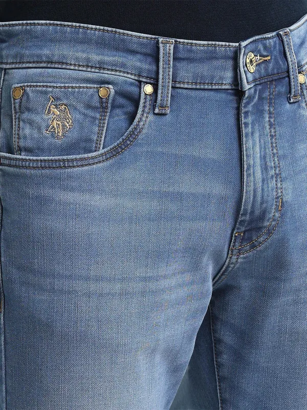 US POLO sky blue washed denim jeans