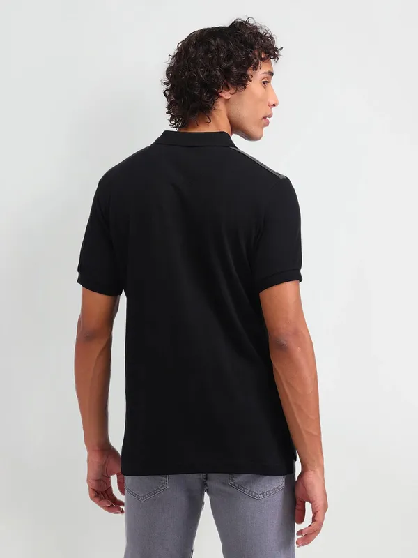 US POLO slim fit cotton black t-shirt for men